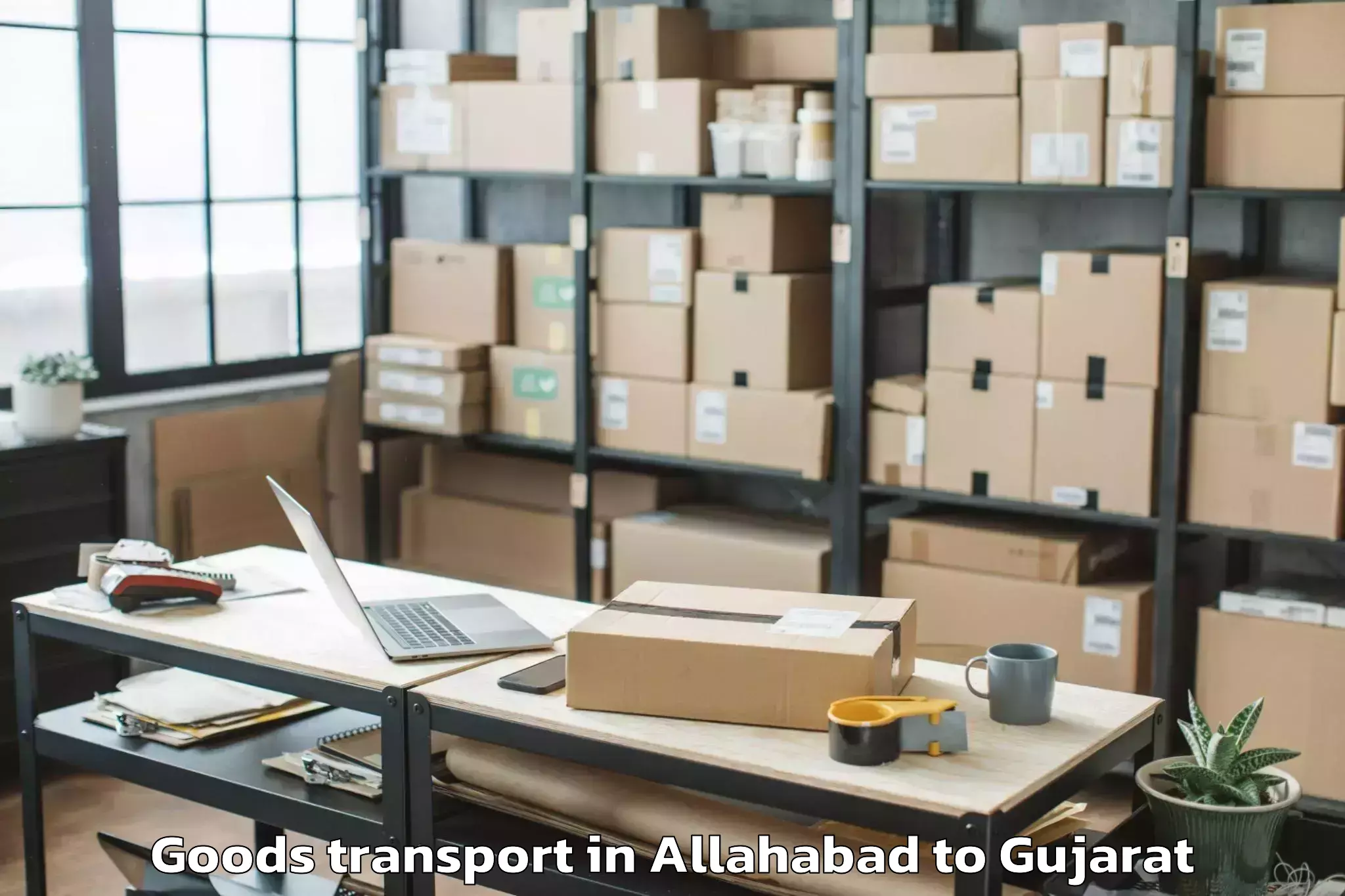 Easy Allahabad to Lodhika Goods Transport Booking